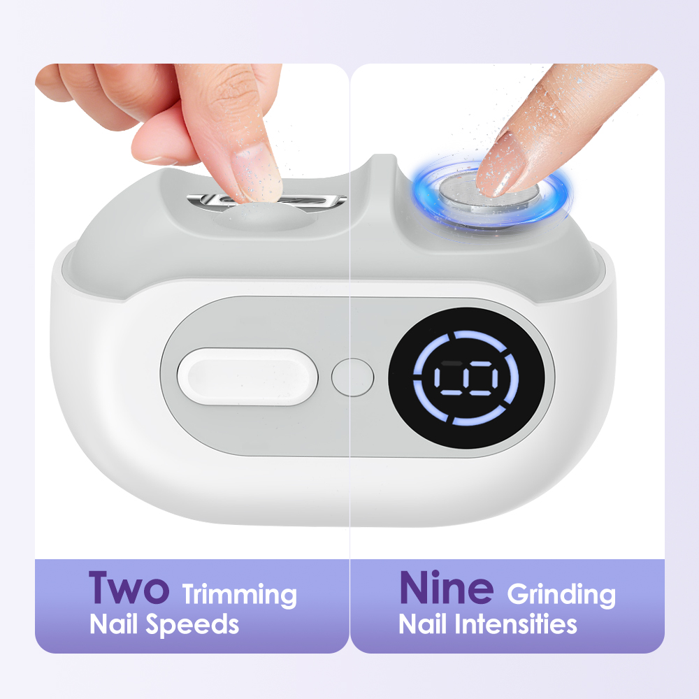 Uv Led Lamp Nail - Cortauñas Eléctrico Automático con Pulidor, Luz