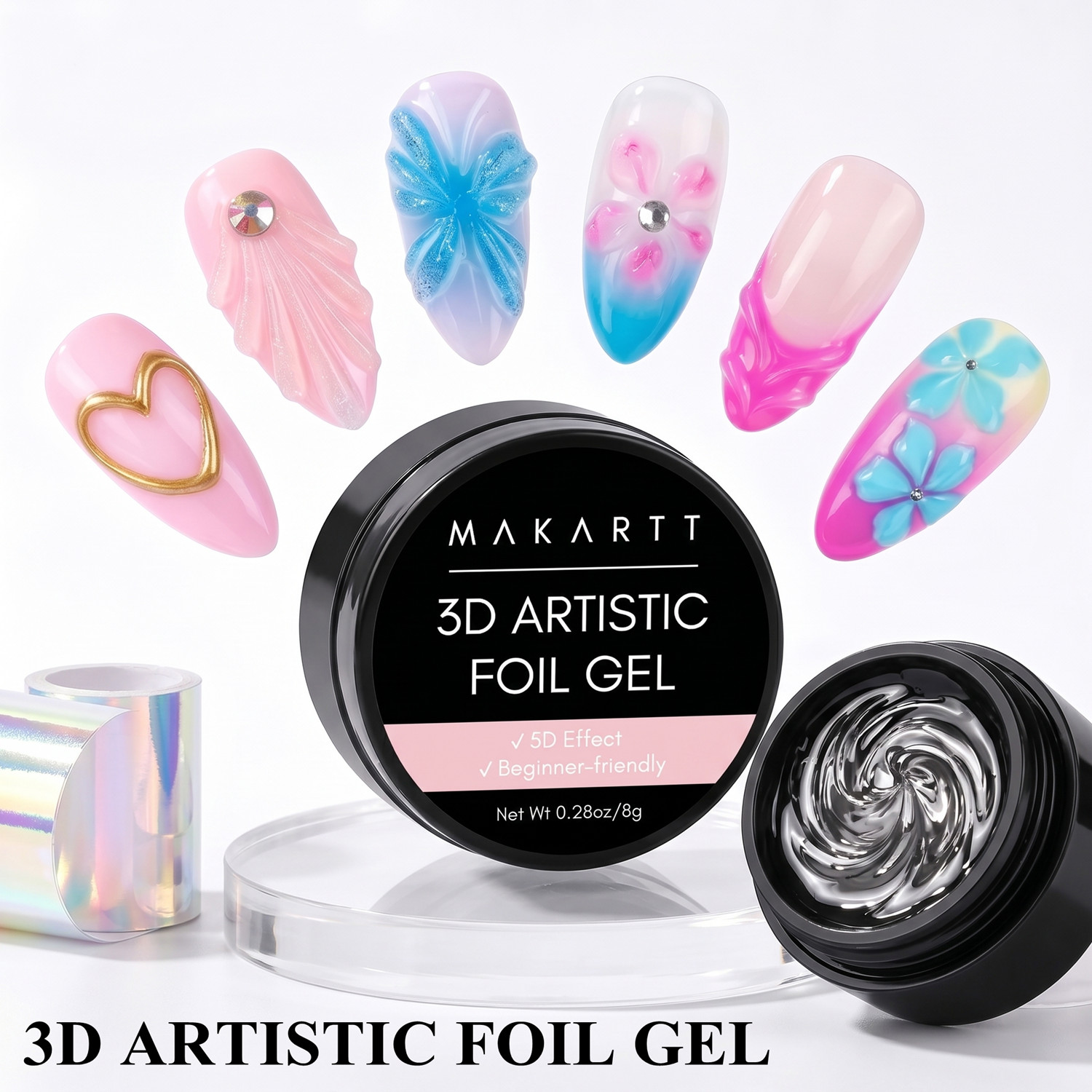 Uv Led Lamp Nail - Makartt Gel 3D para Uñas 8ml,