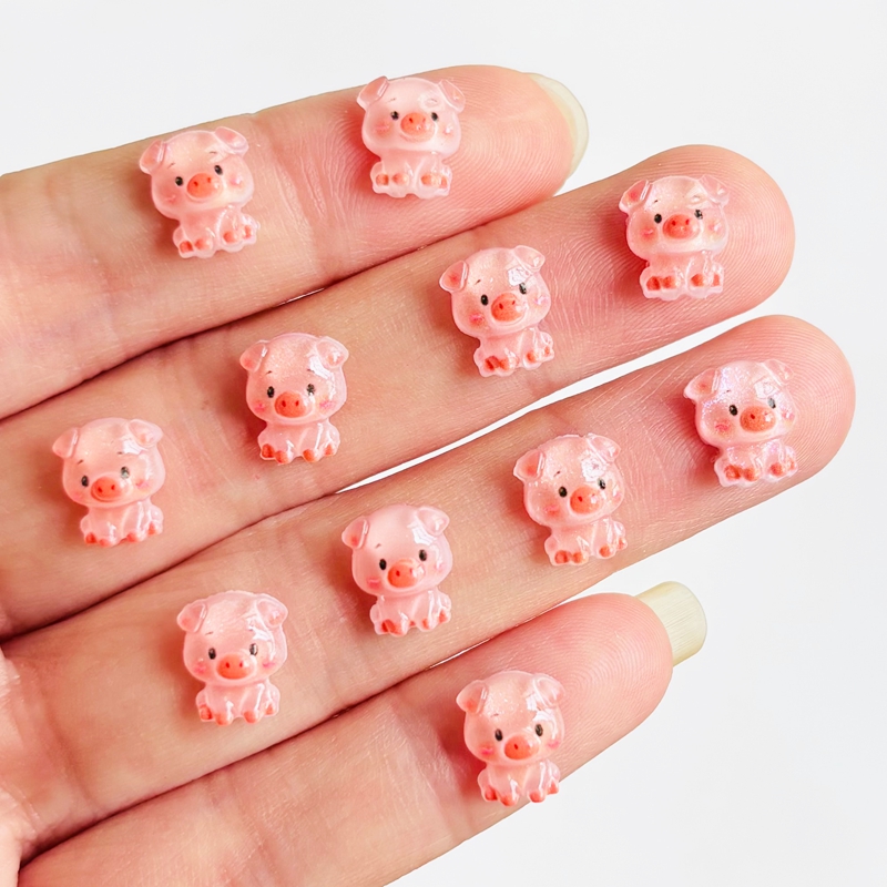 Nail Art Vintage - 60 piezas de mini cerdos de