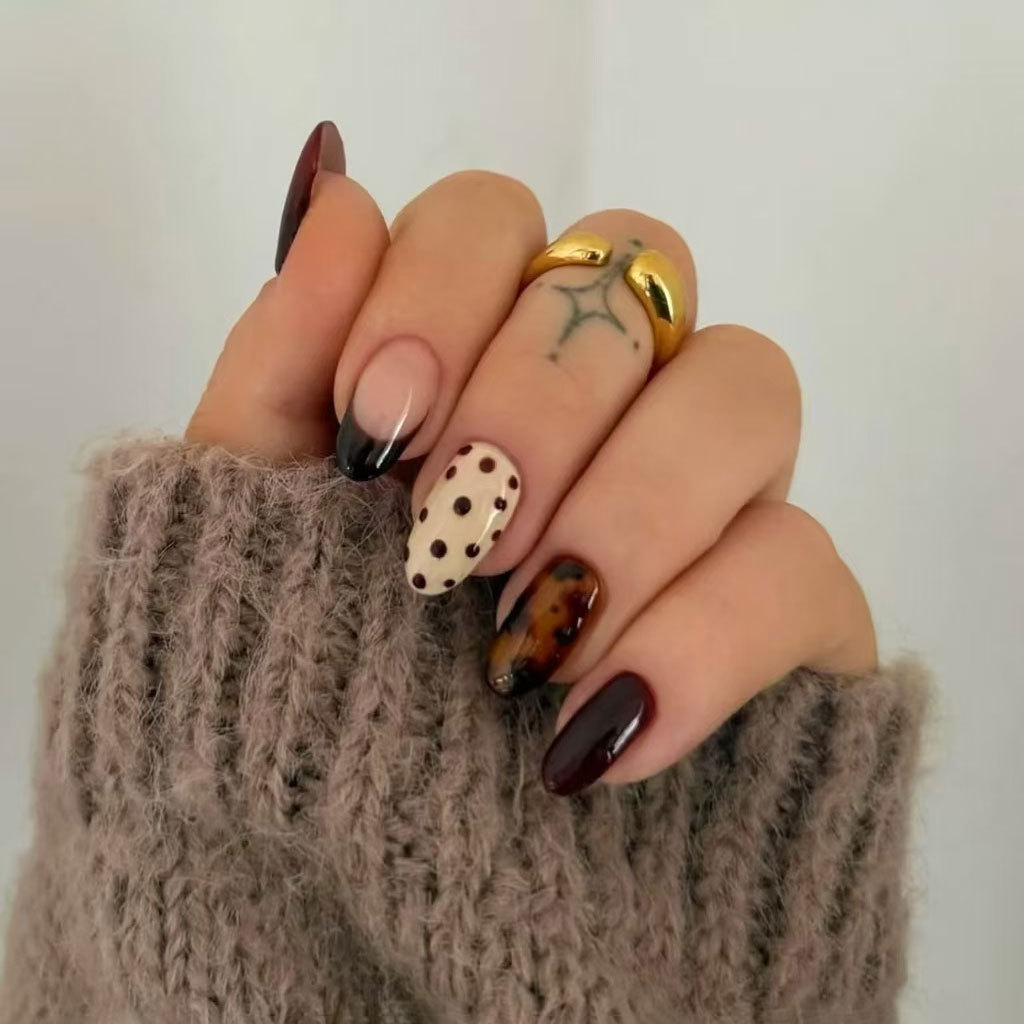 Nail Art Full Design - 24 Uds. Pegatinas de Uñas Color