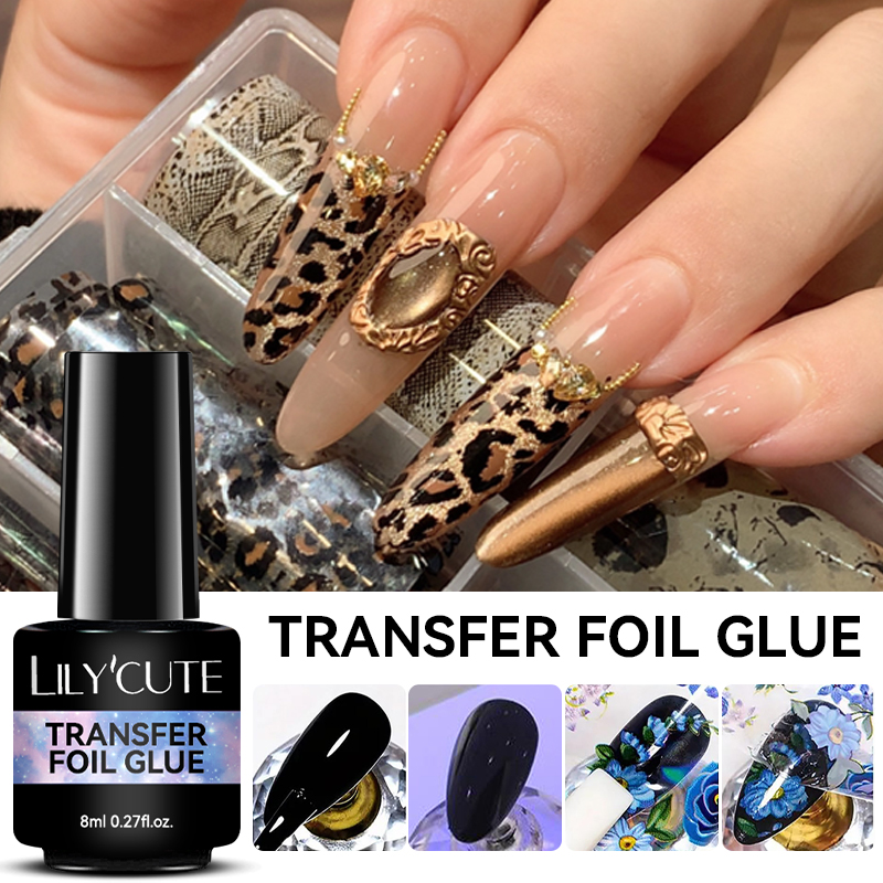 Nail Foil Transfer - LILYCUTE-pegamento de lámina de transferencia para