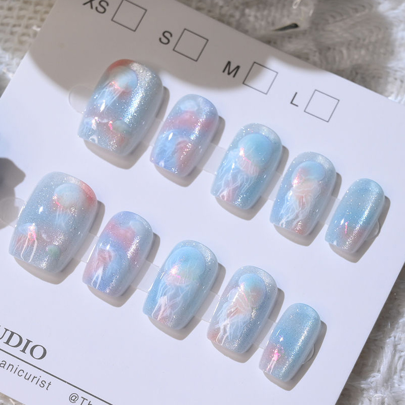 Nail Art Cat Eye - 10 Uds. De medusas de cola