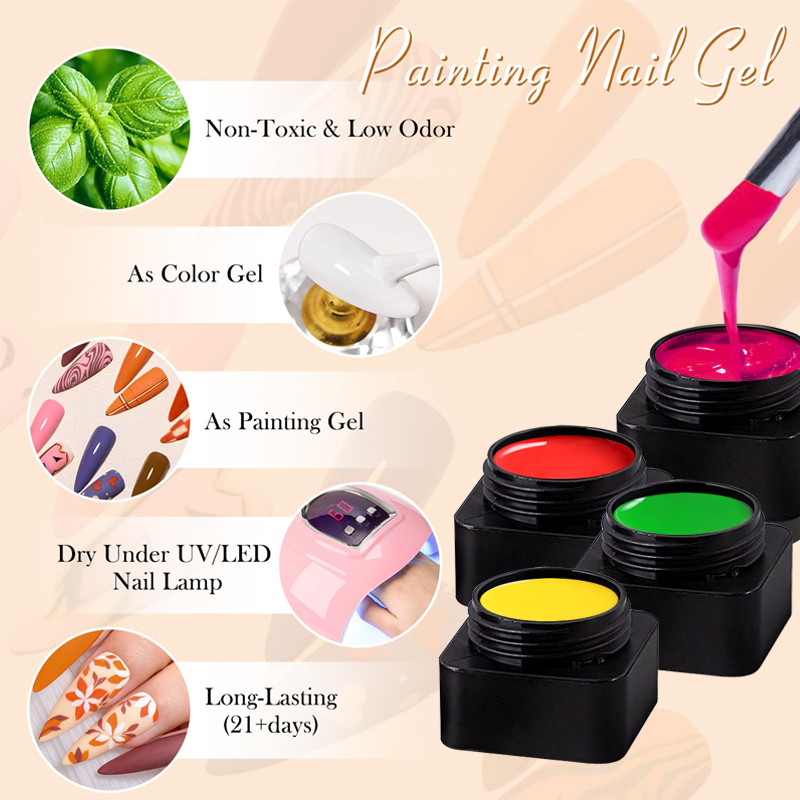 Nail Art Full Design - CHUNSHU Gel de pintura semisólido sin