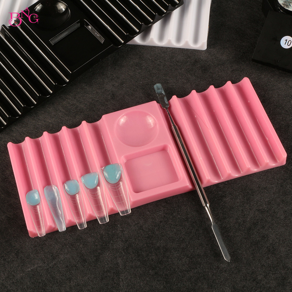 Nail Art Kaki - Soporte Doble para Herramientas de Uñas