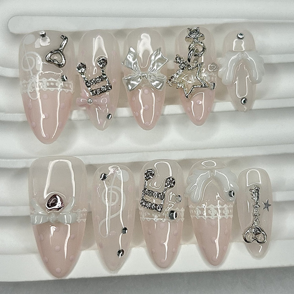 Nail Art French Nails - 10 piezas Retro lindo 3D alas