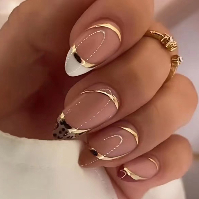 Nail Art Full Design - Uñas postizas medianas para mujeres y