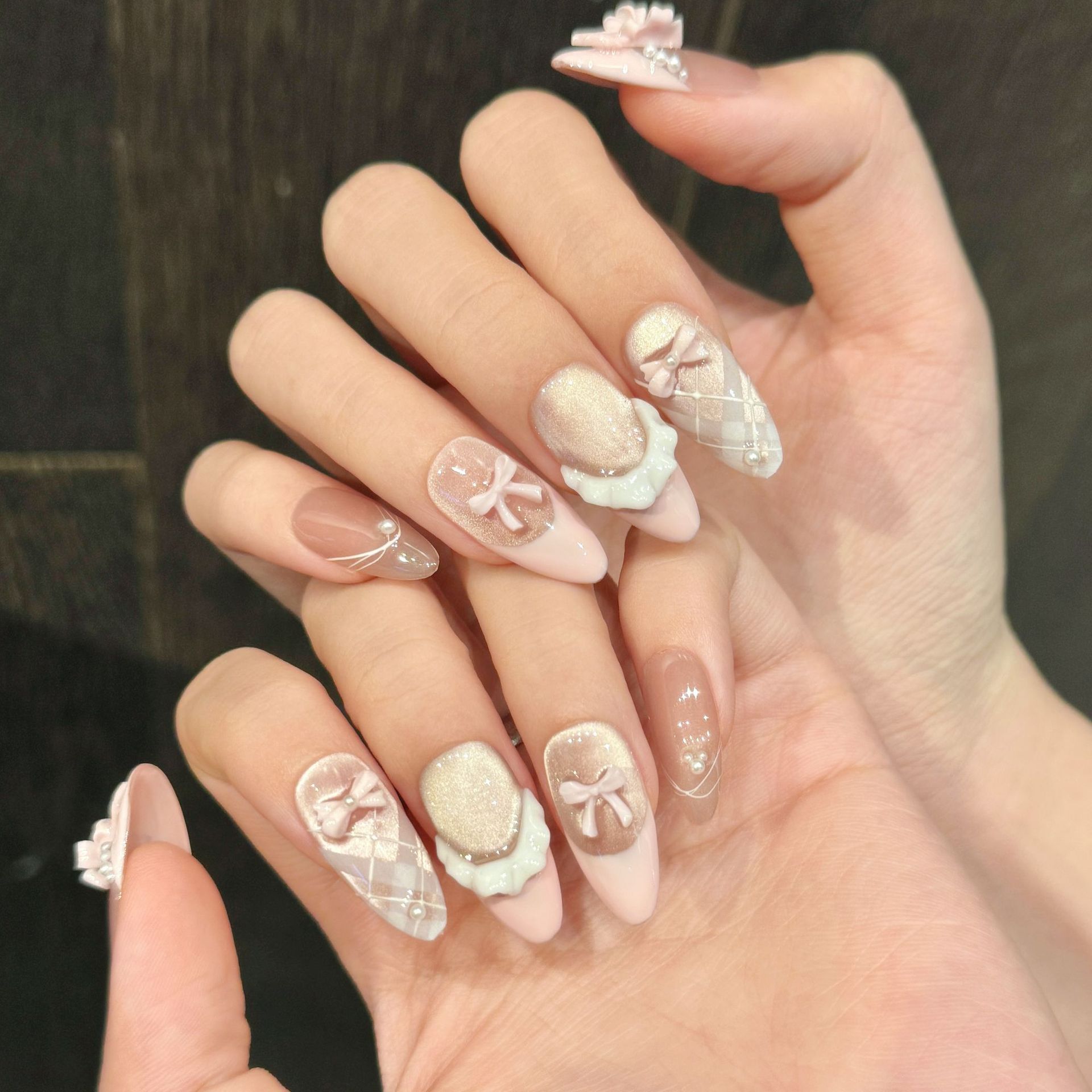 10 Uds. De uñas postizas hecha - Nail Art Cat Eye reseña y precio