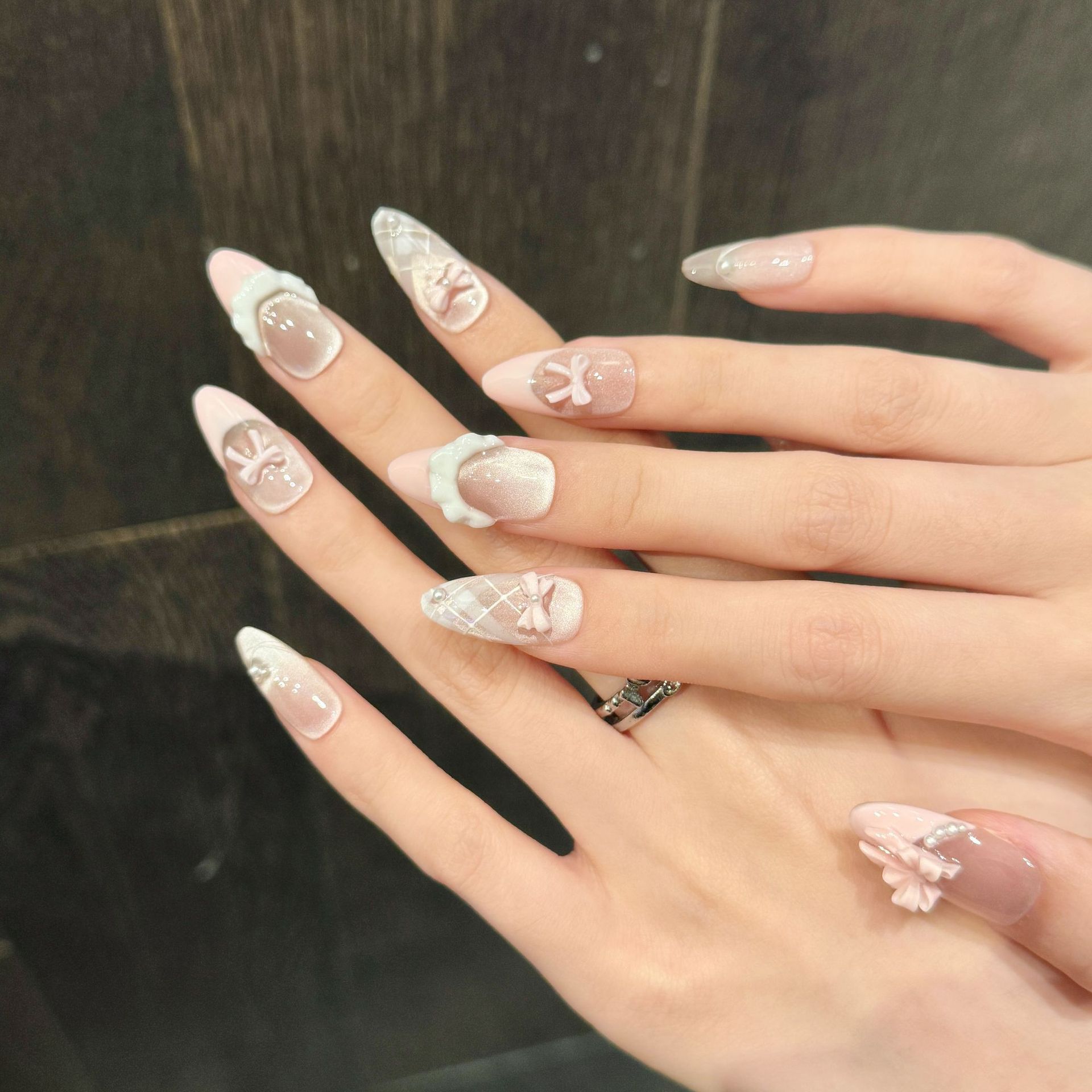 10 Uds. De uñas postizas hecha - Nail Art Cat Eye reseña y precio
