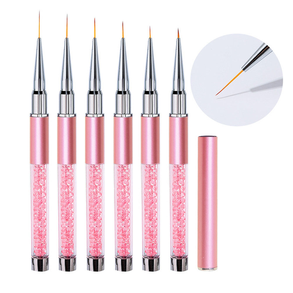 Juego de 6 Pinceles de Acrílic - Nail Art Kaki reseña y precio