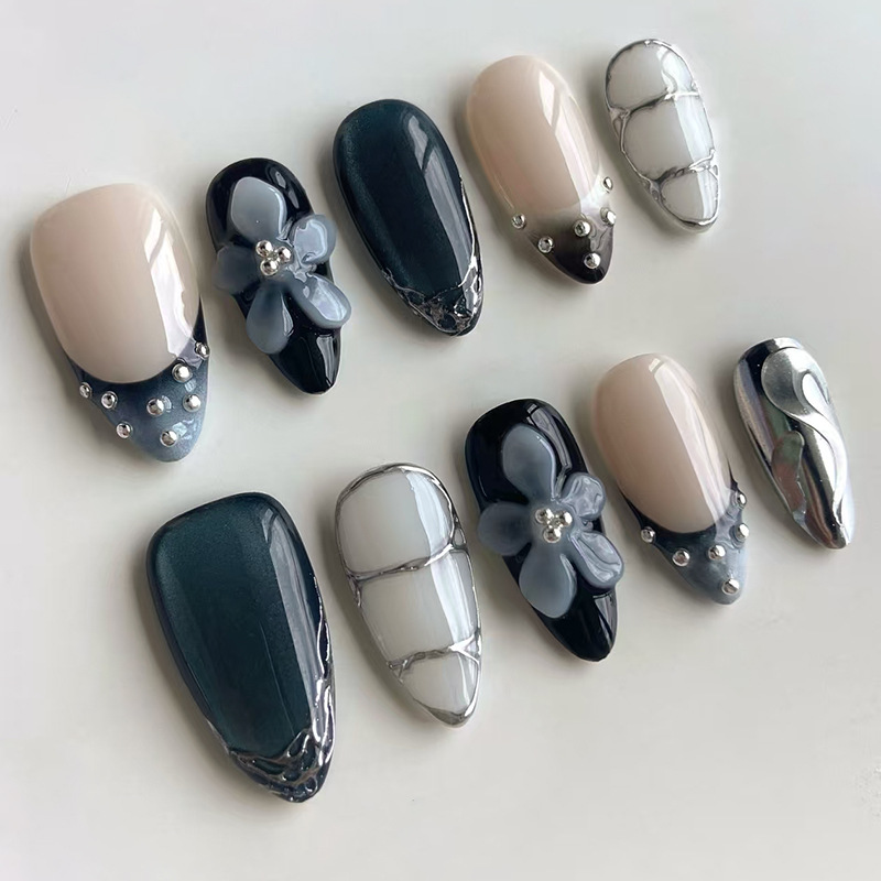 24 Uñas Postizas Largas Almend - Nail Art Full Design reseña y precio
