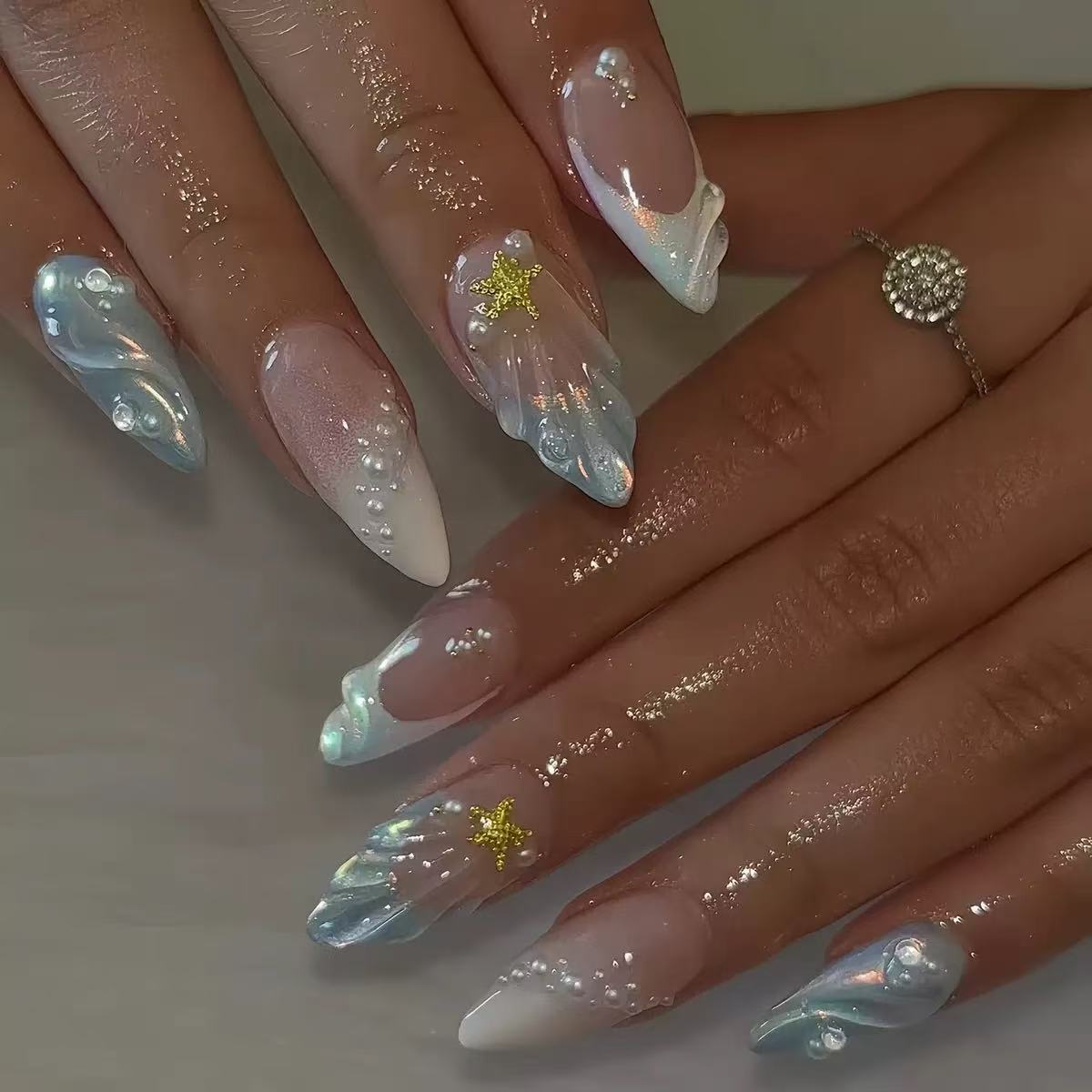 24 Uñas Postizas Cortas Ovalad - Nail Art French Nails reseña y precio