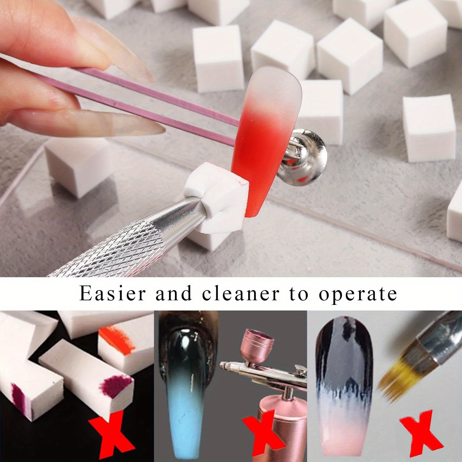 Juego de esponjas cuadradas pa - Nail Art Kaki reseña y precio