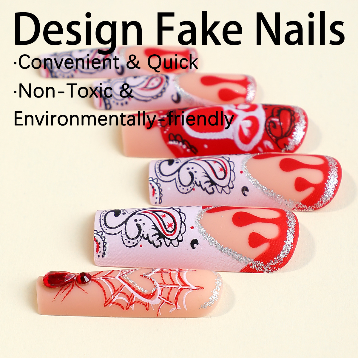 Uñas postizas de calavera de s - Nail Art Vampire reseña y precio