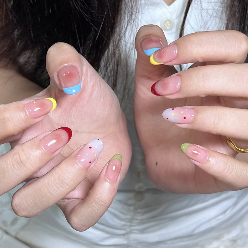 Juego de 24 Uñas Postizas Alme - Nail Art French Nails reseña y precio