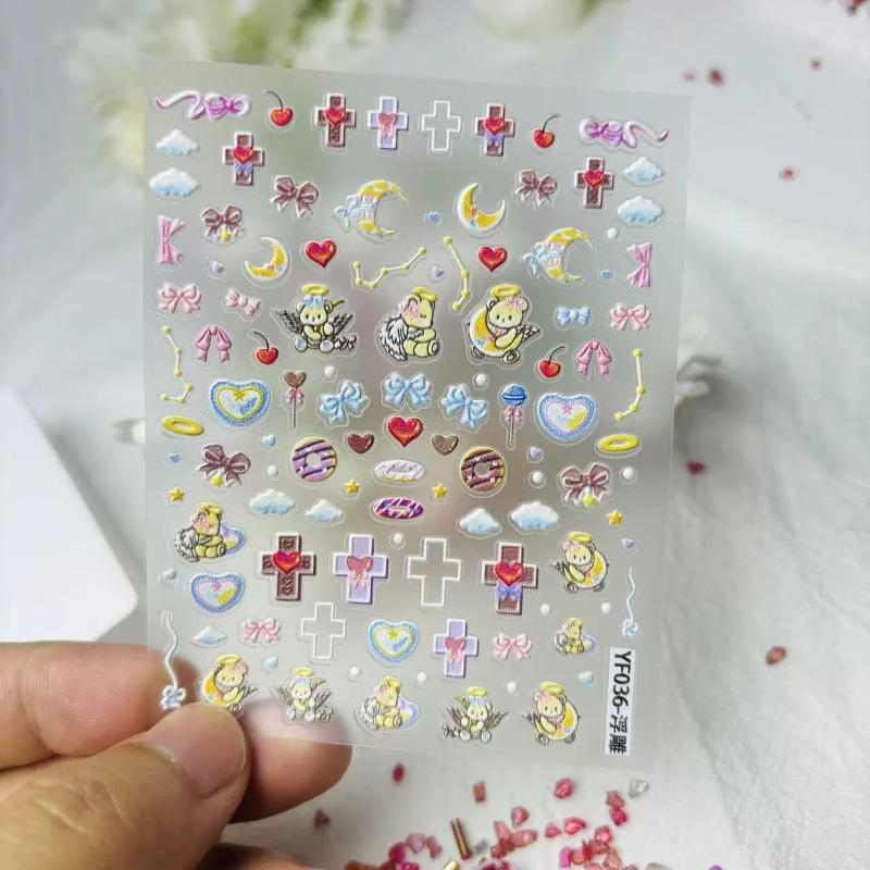 Pegatinas en relieve 3D de dib - Nail Art Vintage reseña y precio
