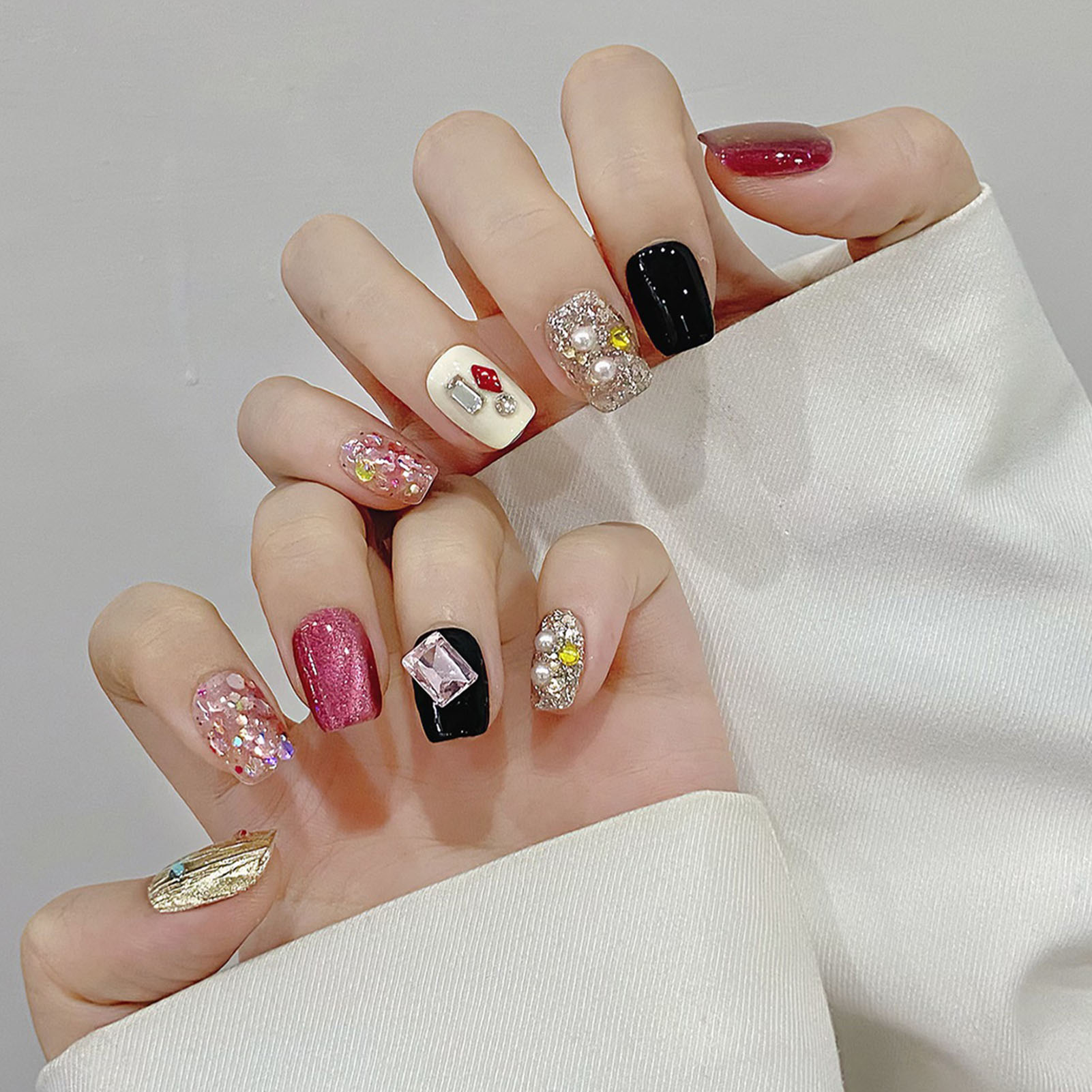 Uñas postizas hechas a mano, U - Nail Art Cat Eye reseña y precio