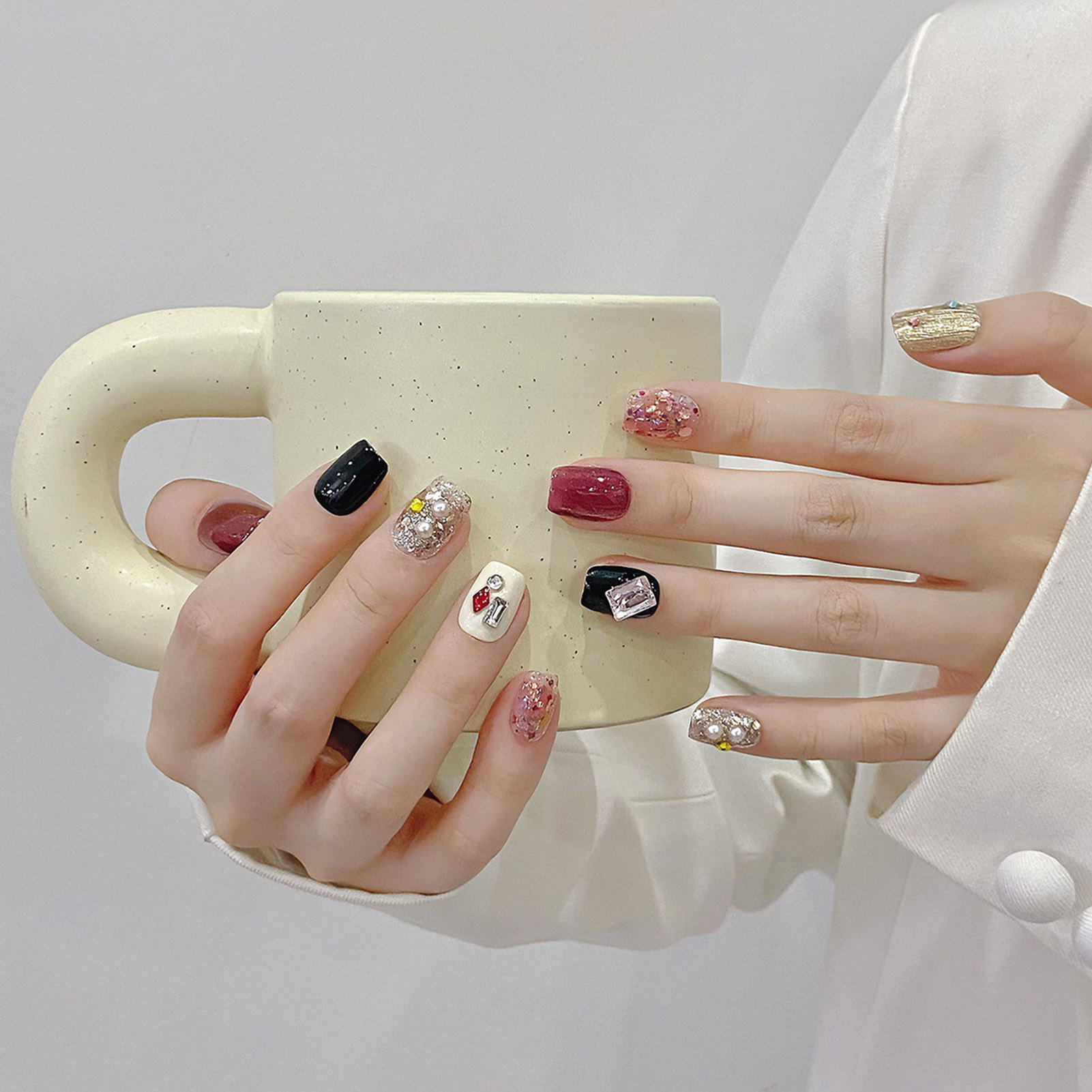 Uñas postizas hechas a mano, U - Nail Art Cat Eye reseña y precio