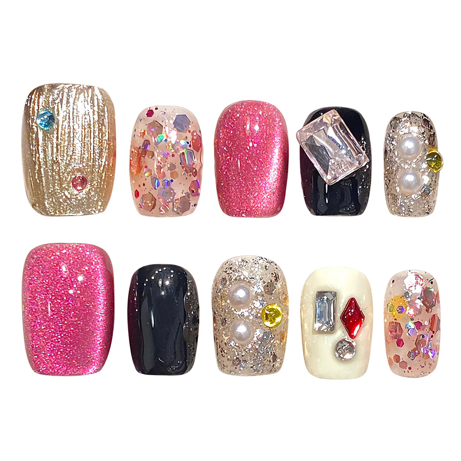 Uñas postizas hechas a mano, U - Nail Art Cat Eye reseña y precio