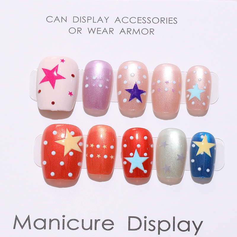 10 Uñas Postizas de Estilo Cor - Nail Art Cat Eye reseña y precio