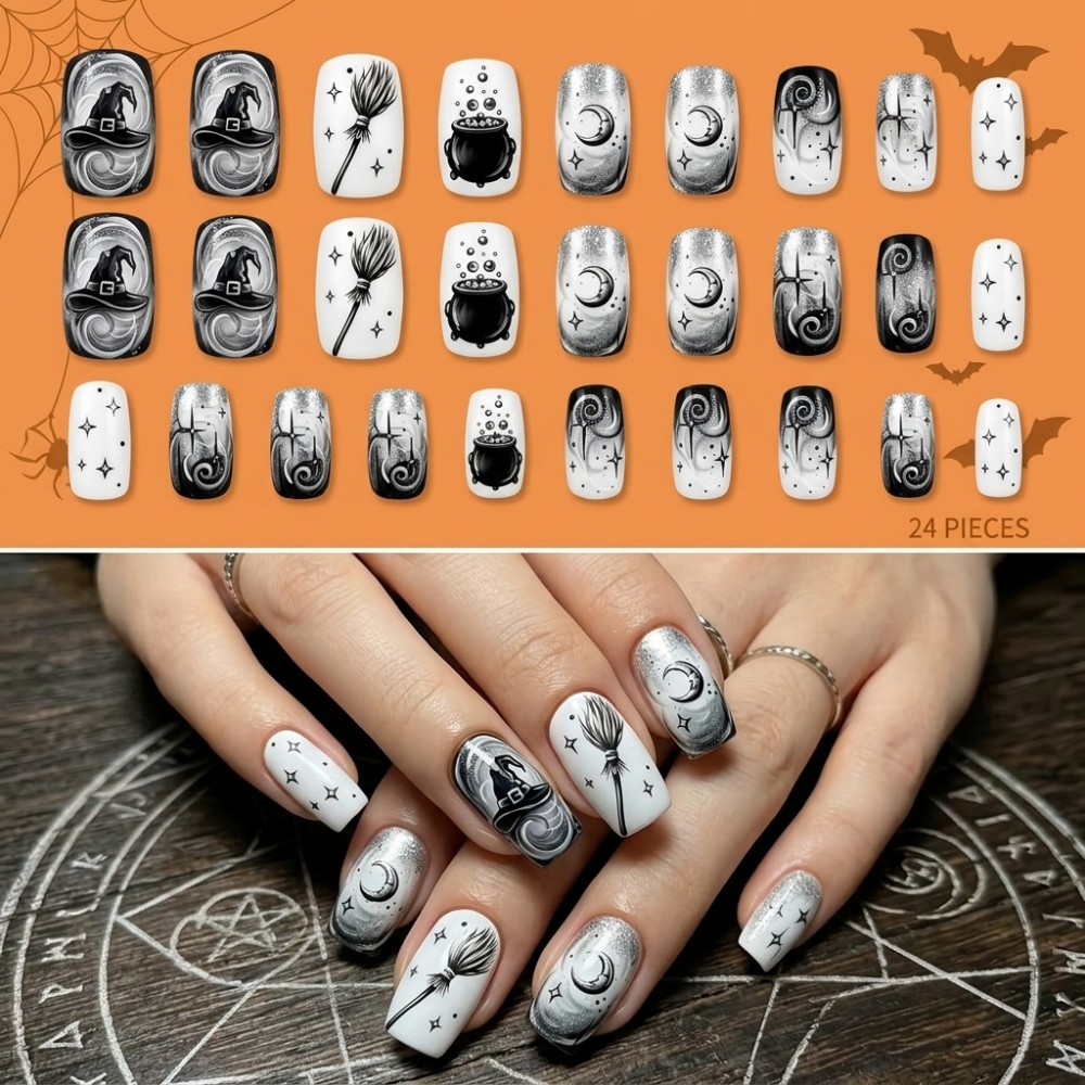 24 Uñas Postizas Largas Estilo - Nail Art Vampire reseña y precio
