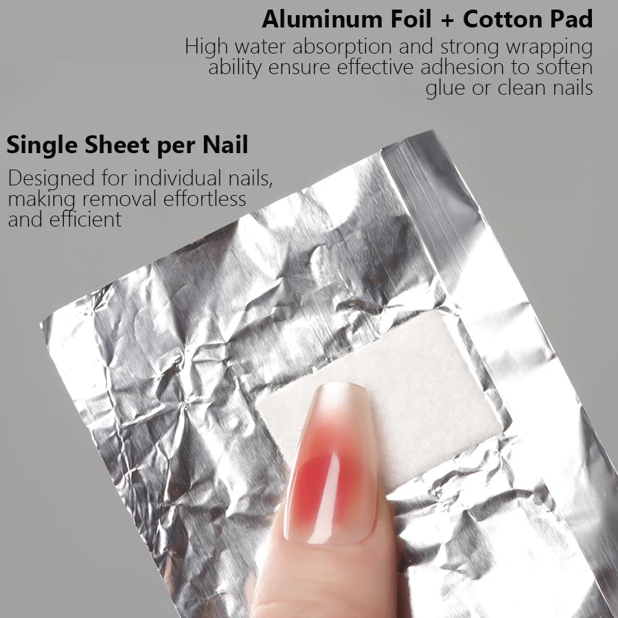 100 Uds bolsa de papel de alum - Nail Foil Transfer reseña y precio