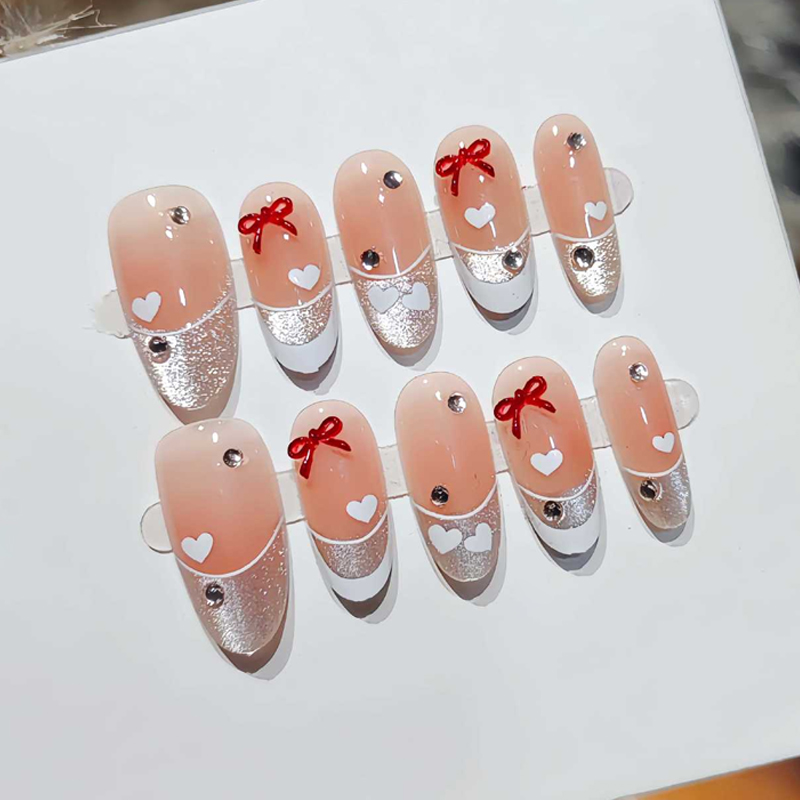 10 Uds. Uñas Postizas de Lujo  - Nail Art French Nails reseña y precio