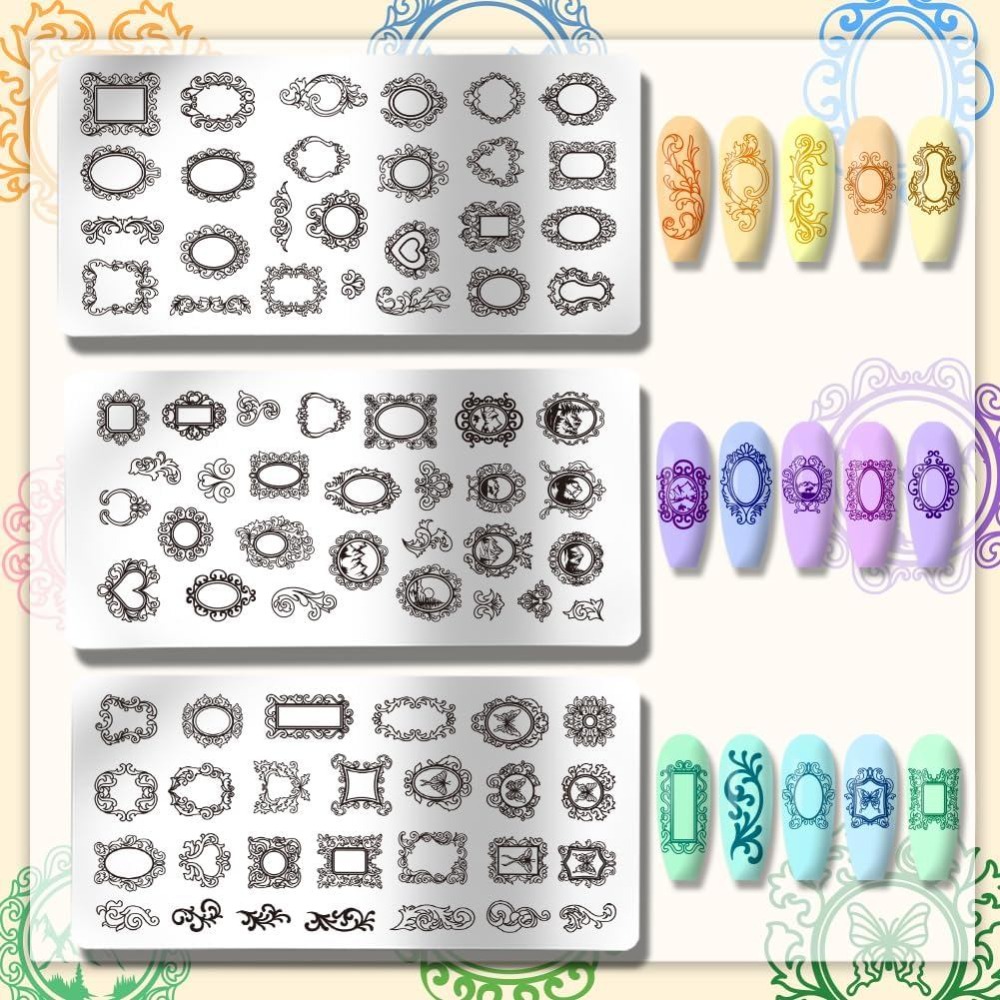 3 Placas de Estampado de Uñas  - Nail Art Vintage reseña y precio