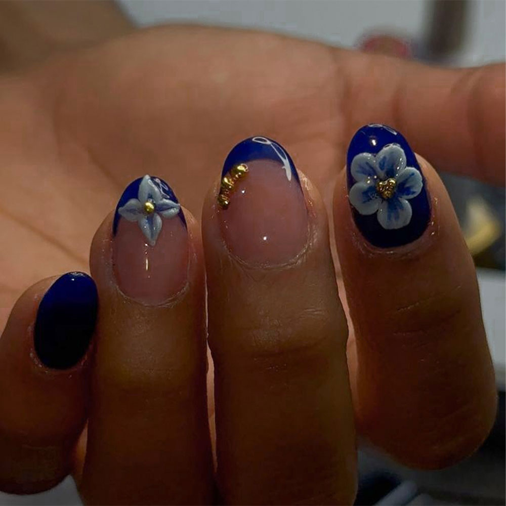 24 Uñas Postizas Cortas Ovalad - Nail Art French Nails reseña y precio