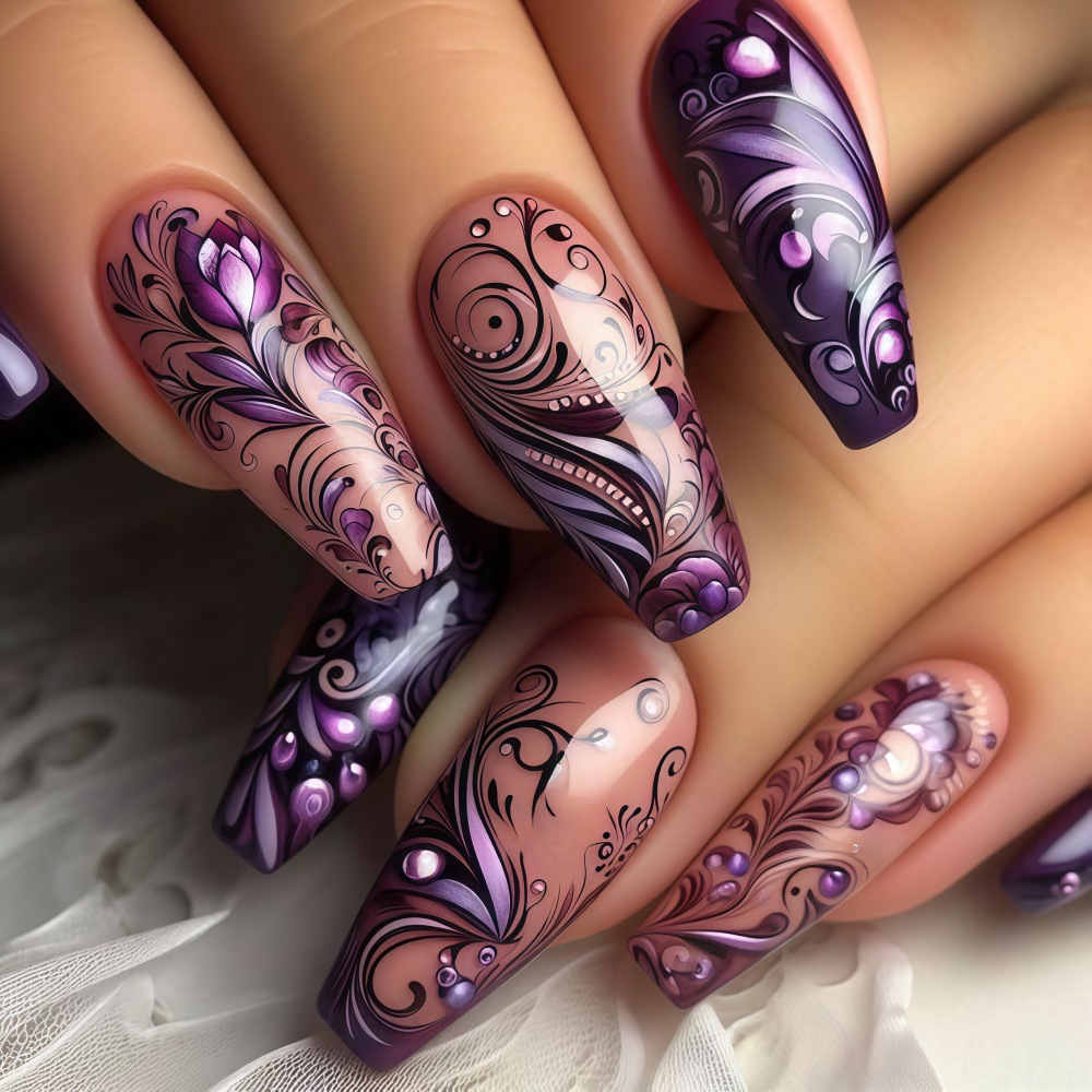 Uñas postizas medianas para mu - Nail Art Full Design reseña y precio