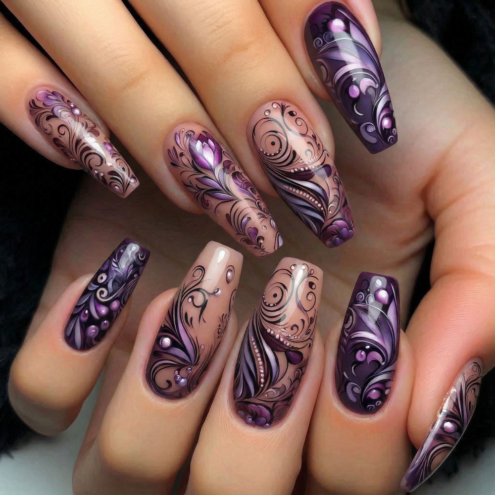 Uñas postizas medianas para mu - Nail Art Full Design reseña y precio