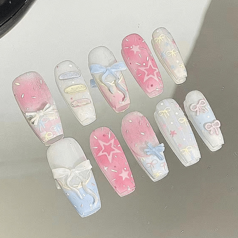 10 Uds. Uñas Postizas Francesa - Nail Art French Nails reseña y precio