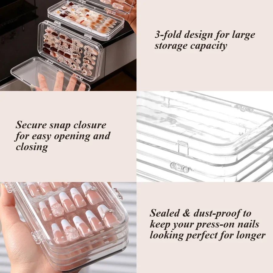 Caja de Almacenamiento Transpa - Nail Art Kaki reseña y precio