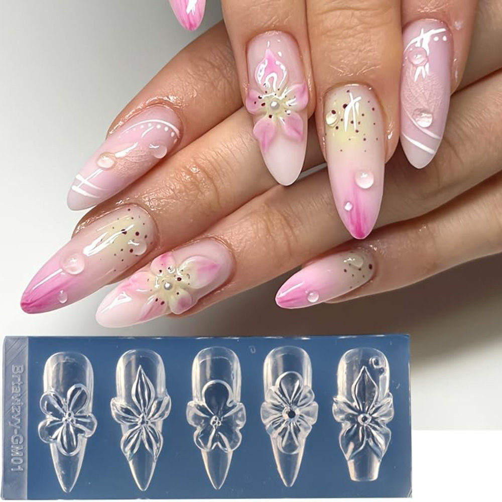 Moldes de silicona 3D florales - Nail Art Vintage reseña y precio
