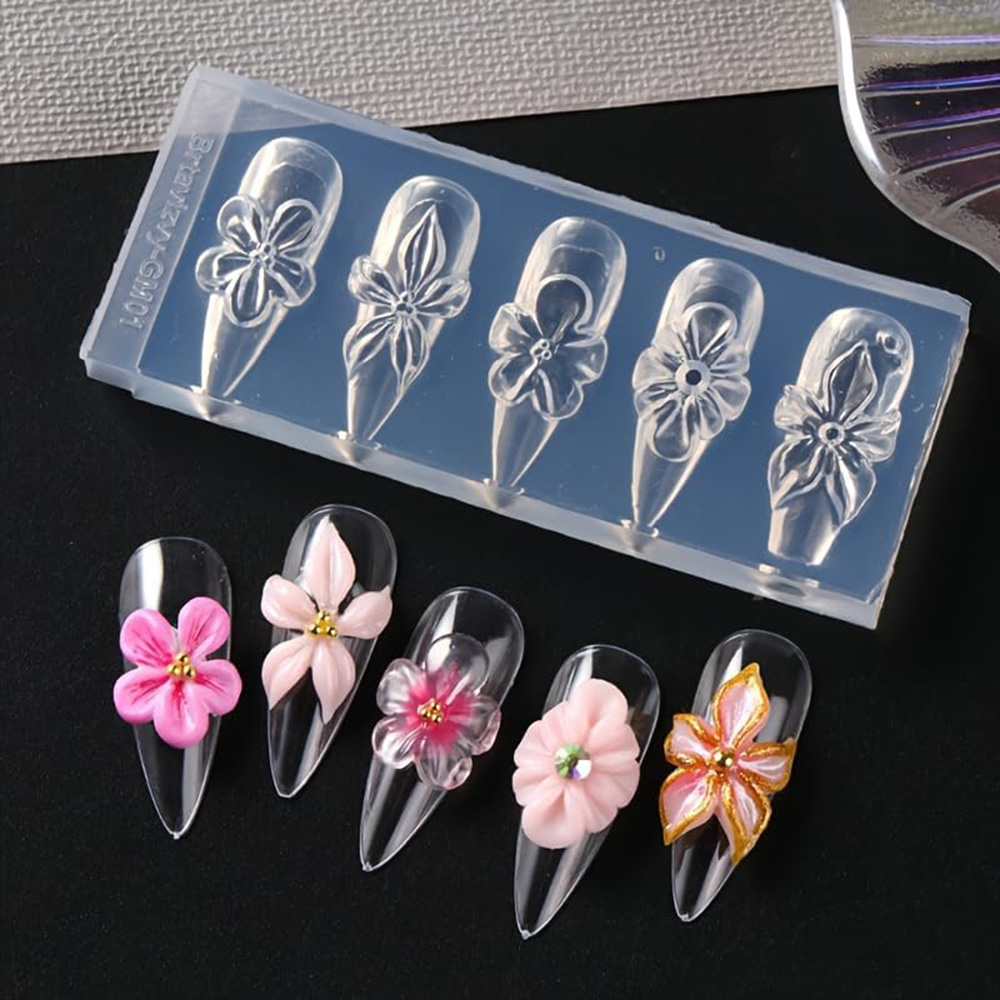 Moldes de silicona 3D florales - Nail Art Vintage reseña y precio