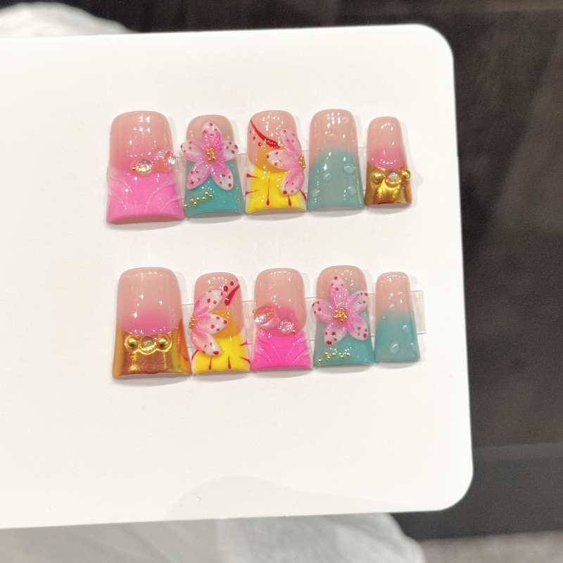 10 Uds uñas postizas estilo oc - Nail Art French Nails reseña y precio