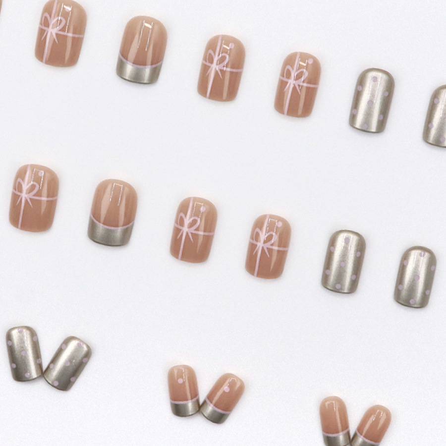 Uñas postizas cortas cuadradas - Nail Art French Nails reseña y precio