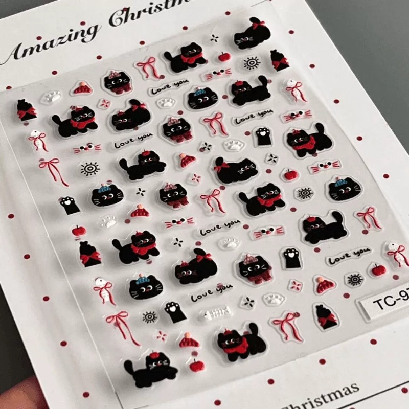 Adhesivo 3D con diseño de gato - Nail Art Vintage reseña y precio