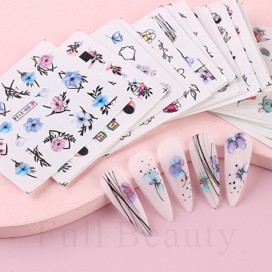 24 unids/set Primavera Verano  - Nail Art Full Design reseña y precio