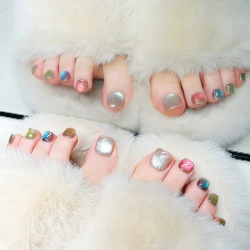 24 Uds uñas postizas ojos de g - Nail Art Cat Eye reseña y precio