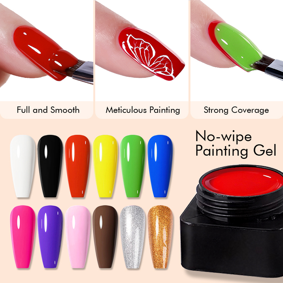 CHUNSHU-Gel de pintura semisól - Nail Art Full Design reseña y precio