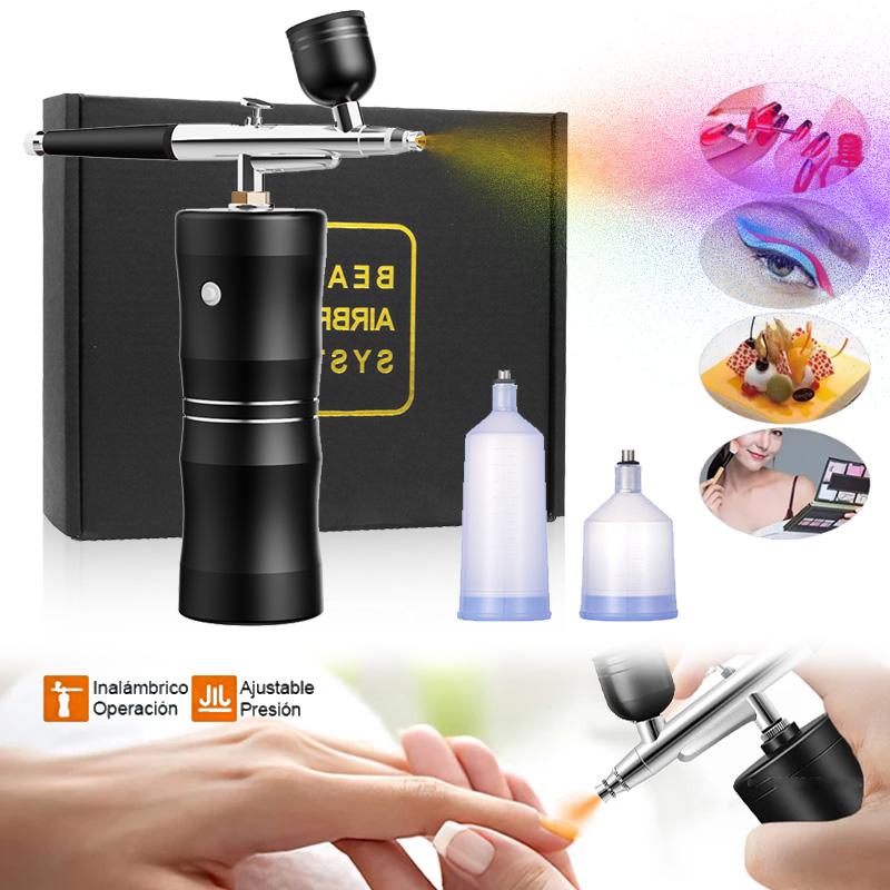 Mini Kit de compresor de aire  - Nail Art Kaki reseña y precio