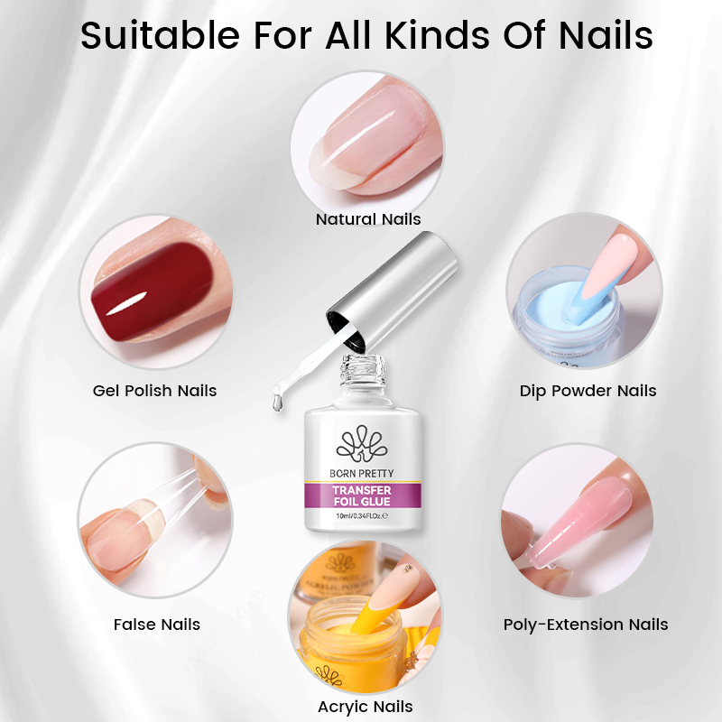 BORN PRETTY Gel Adhesivo para  - Nail Foil Transfer reseña y precio